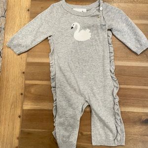 Grey cashmere sweater romper